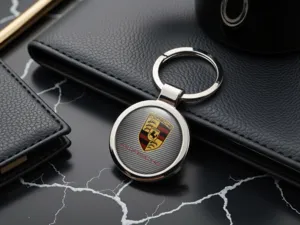 Porsche Portachiavi Personalizzato Logo Premium LT